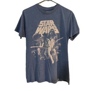 Star Wars T Shirt Mens Medium Graphic Tee Blue Unisex Adult